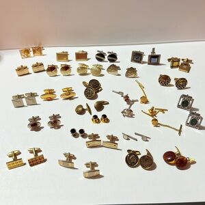 Elegant Gold and Silver Cufflinks Collection